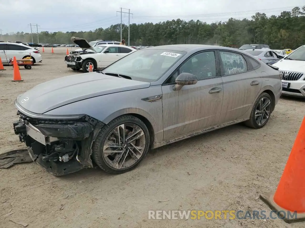 1 Photograph of a damaged car KMHL54JC8RA410871 HYUNDAI SONATA 2024