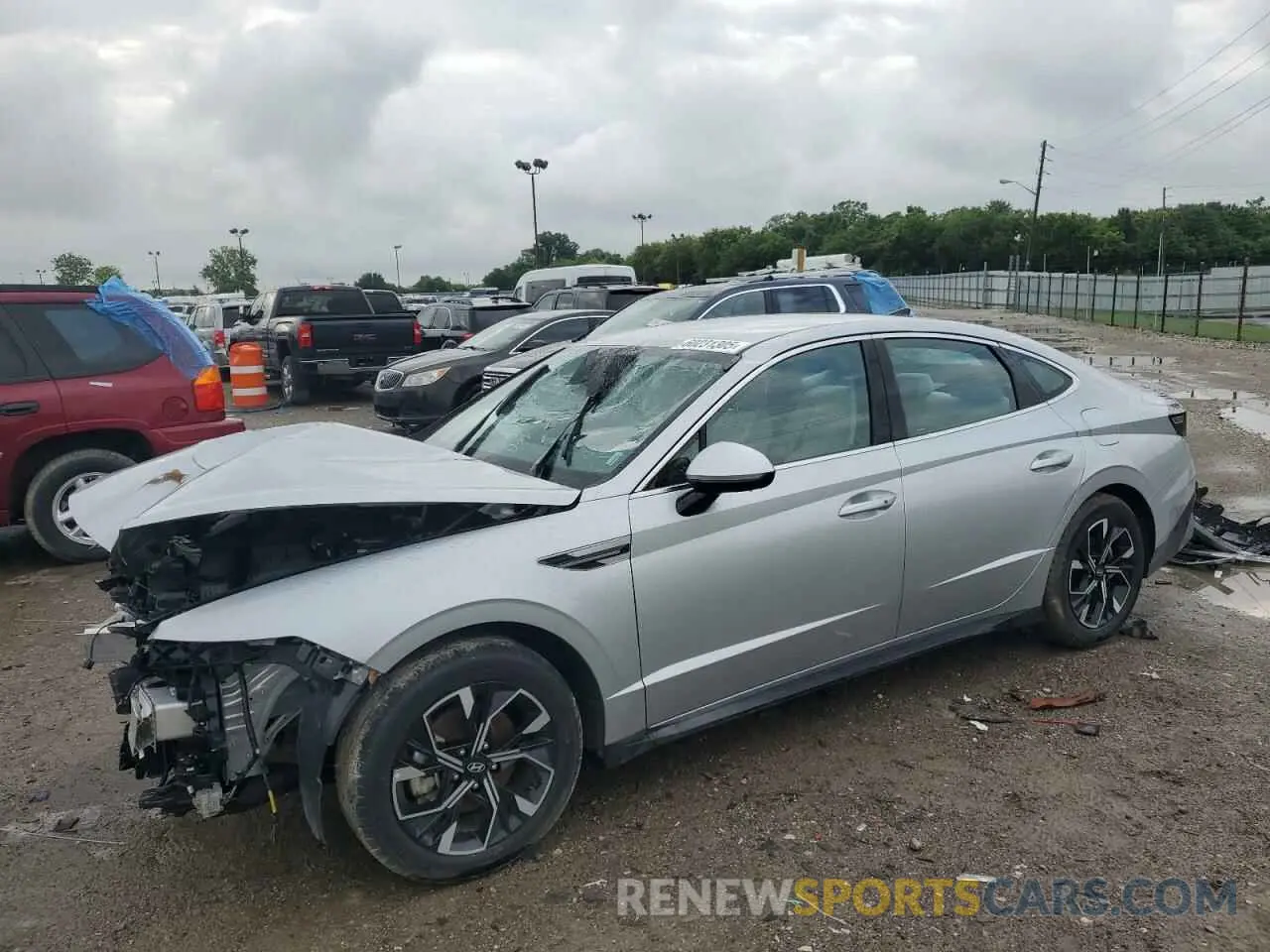 1 Photograph of a damaged car KMHL64JA0RA412173 HYUNDAI SONATA 2024