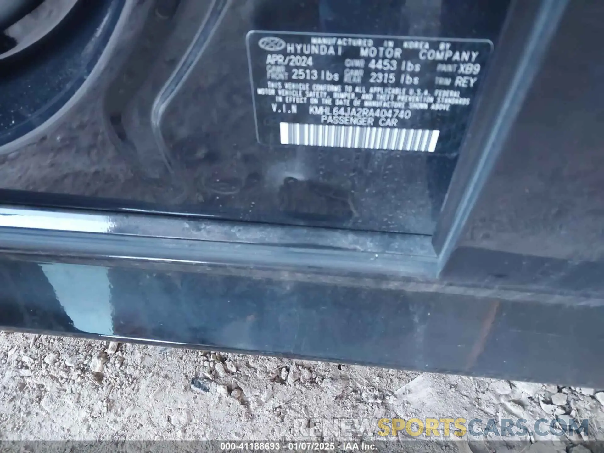 9 Photograph of a damaged car KMHL64JA2RA404740 HYUNDAI SONATA 2024