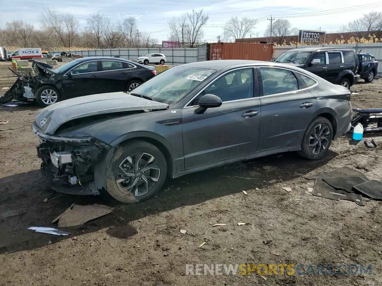 1 Photograph of a damaged car KMHL64JAXRA379814 HYUNDAI SONATA 2024