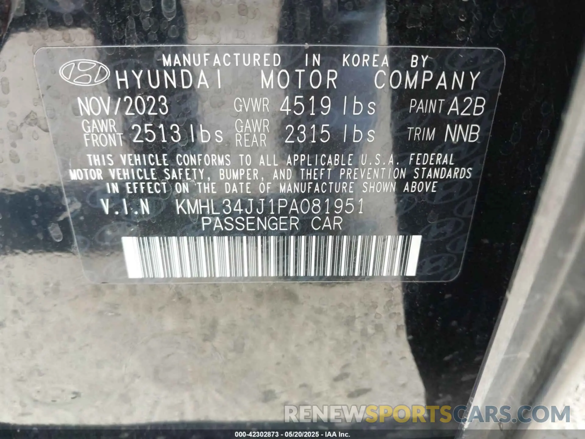 9 Photograph of a damaged car KMHL34JJ1PA081951 HYUNDAI SONATA HYBRID 2023