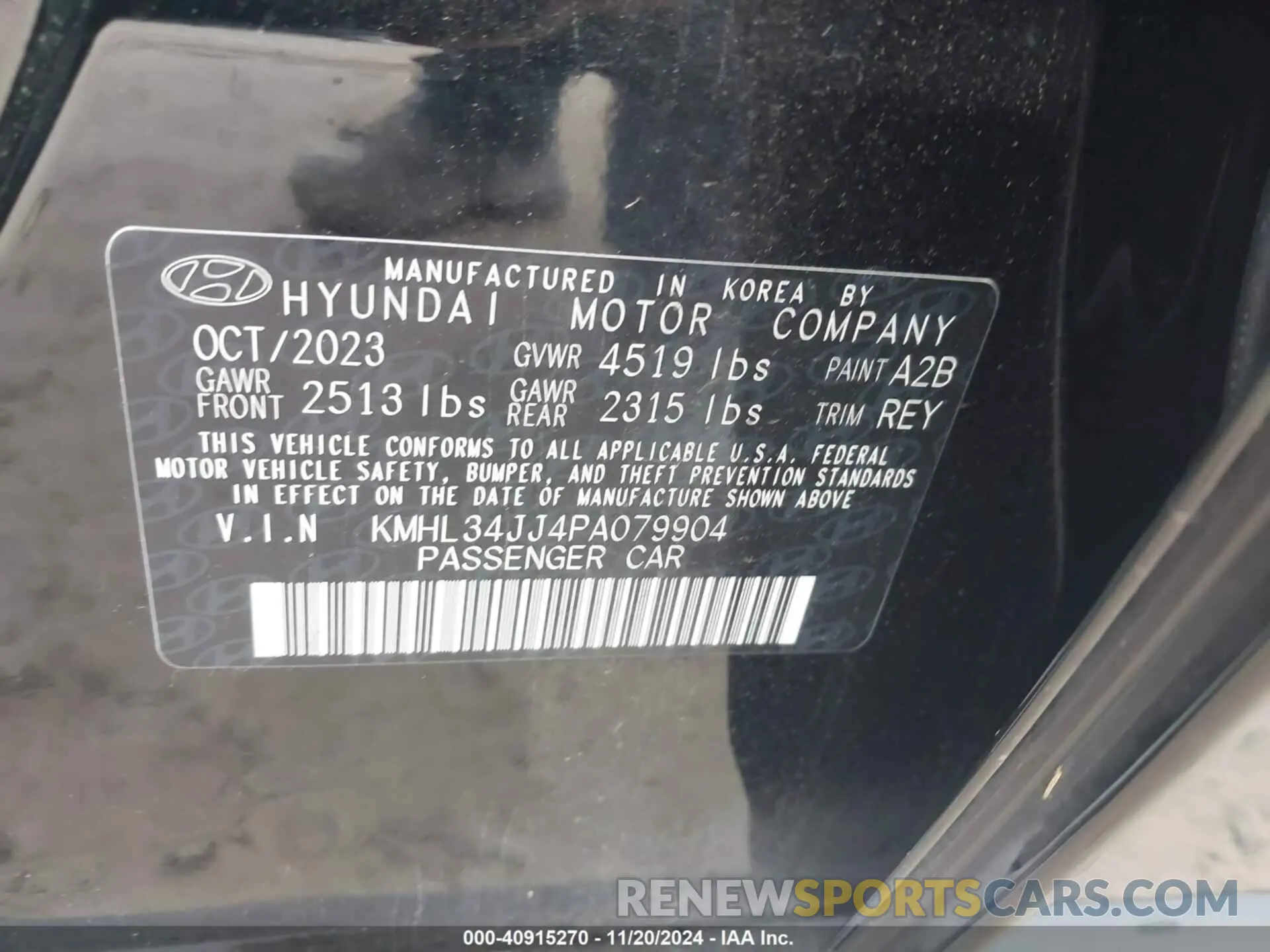 9 Photograph of a damaged car KMHL34JJ4PA079904 HYUNDAI SONATA HYBRID 2023