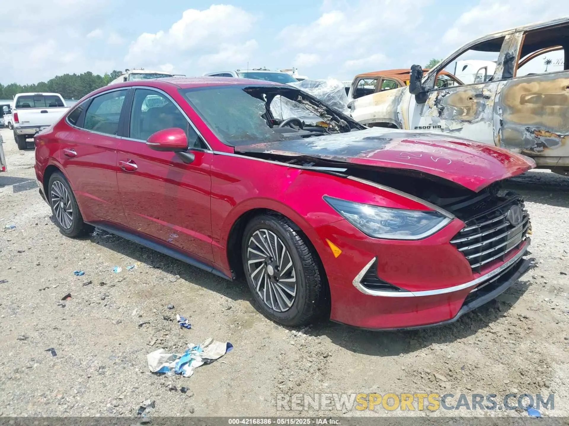 1 Photograph of a damaged car KMHL34JJ6PA070878 HYUNDAI SONATA HYBRID 2023