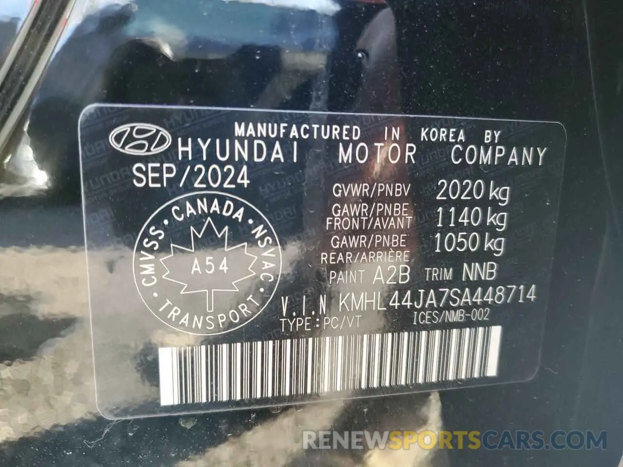 13 Photograph of a damaged car KMHL44JA7SA448714 HYUNDAI SONATA PRE 2025