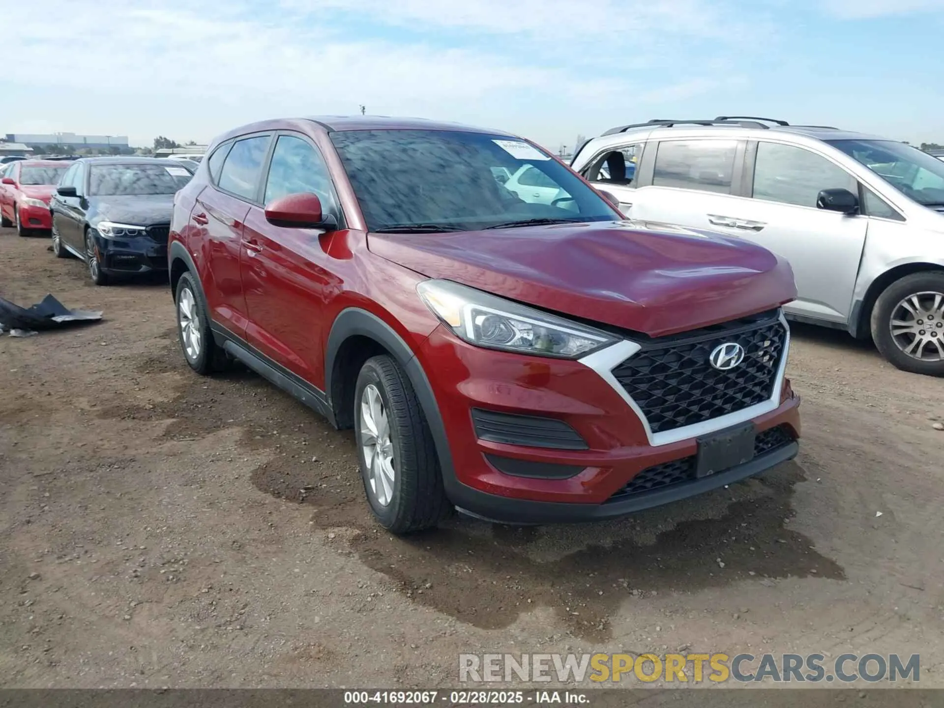 1 Photograph of a damaged car KM8J23A40KU046257 HYUNDAI TUCSON 2019