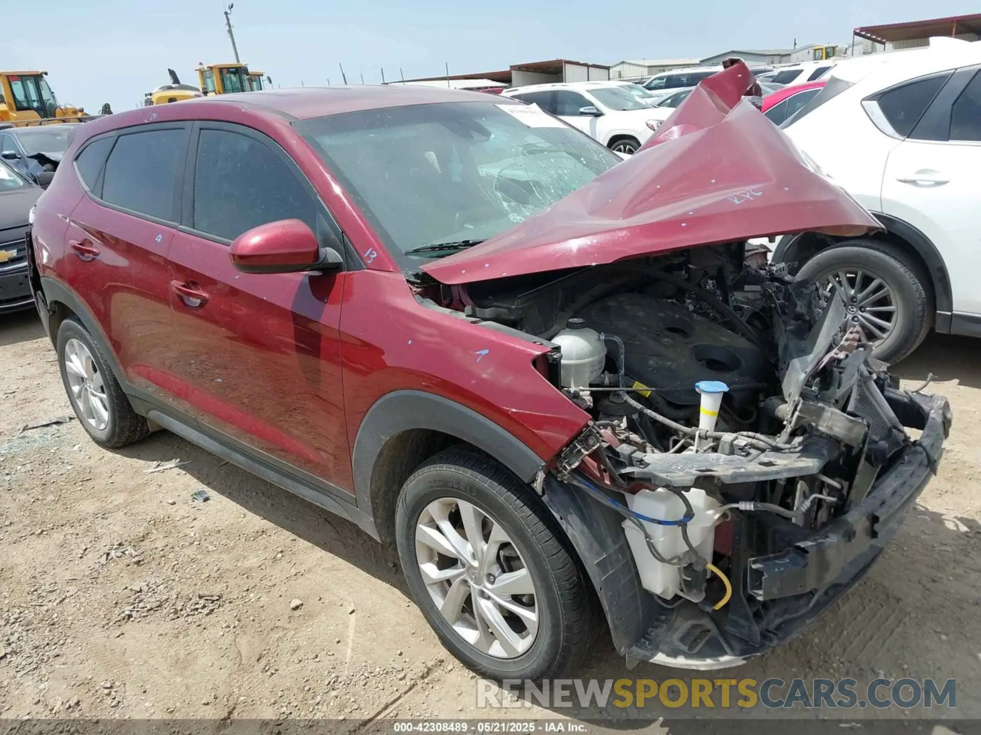 1 Photograph of a damaged car KM8J23A40KU067688 HYUNDAI TUCSON 2019