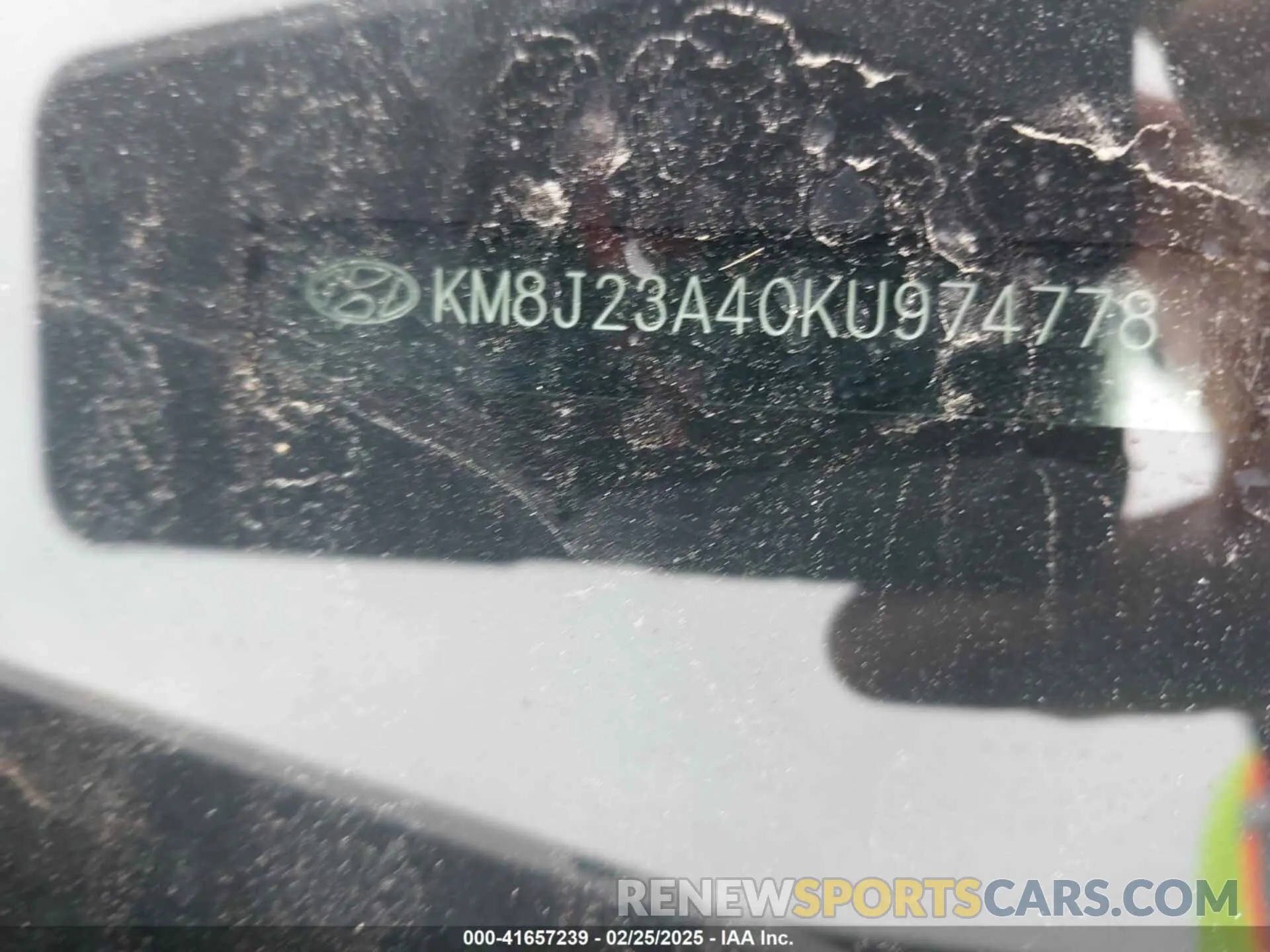 9 Photograph of a damaged car KM8J23A40KU974778 HYUNDAI TUCSON 2019