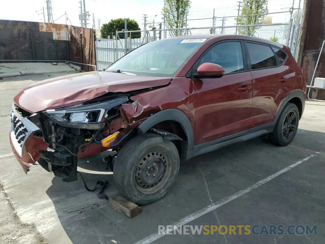 1 Photograph of a damaged car KM8J23A41KU946634 HYUNDAI TUCSON 2019