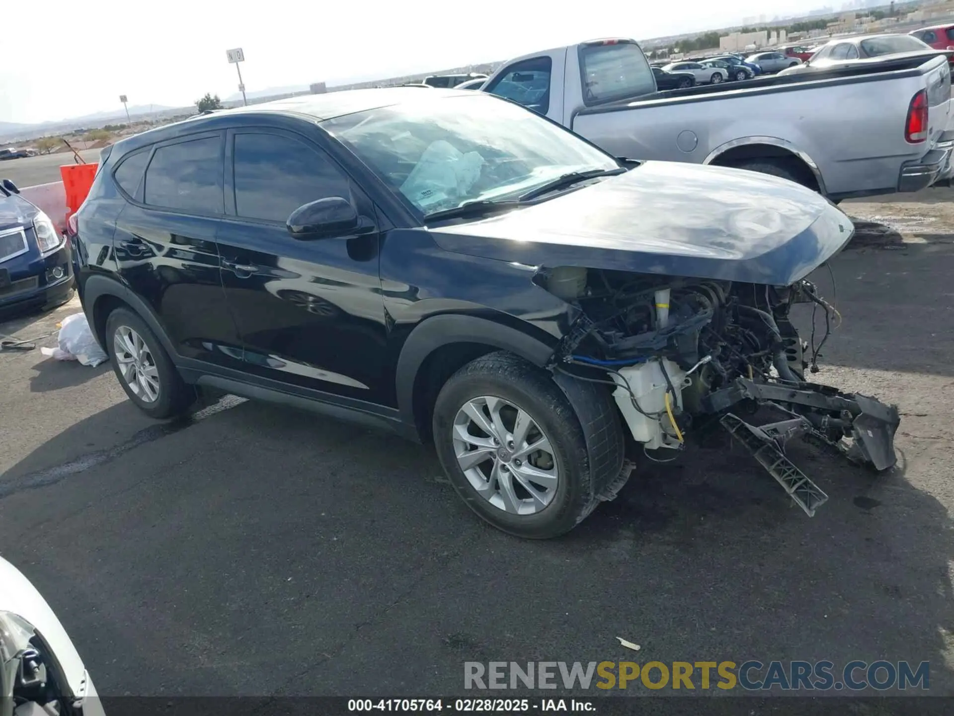 1 Photograph of a damaged car KM8J23A43KU852982 HYUNDAI TUCSON 2019