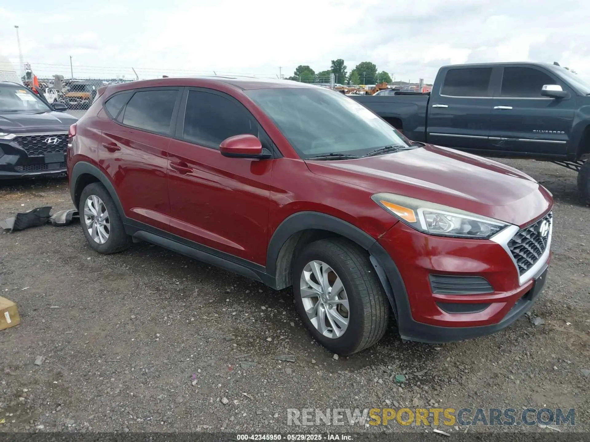 1 Photograph of a damaged car KM8J23A43KU885111 HYUNDAI TUCSON 2019