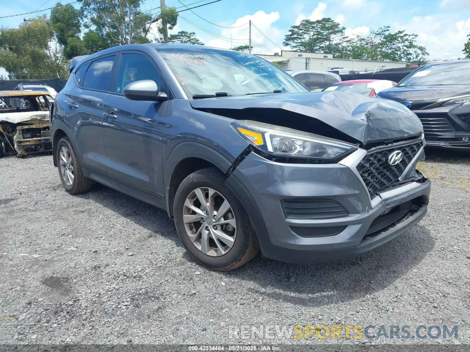1 Photograph of a damaged car KM8J23A43KU969946 HYUNDAI TUCSON 2019