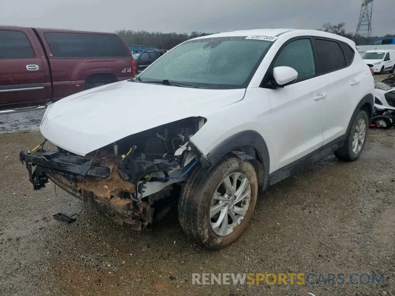 1 Photograph of a damaged car KM8J23A44KU860198 HYUNDAI TUCSON 2019