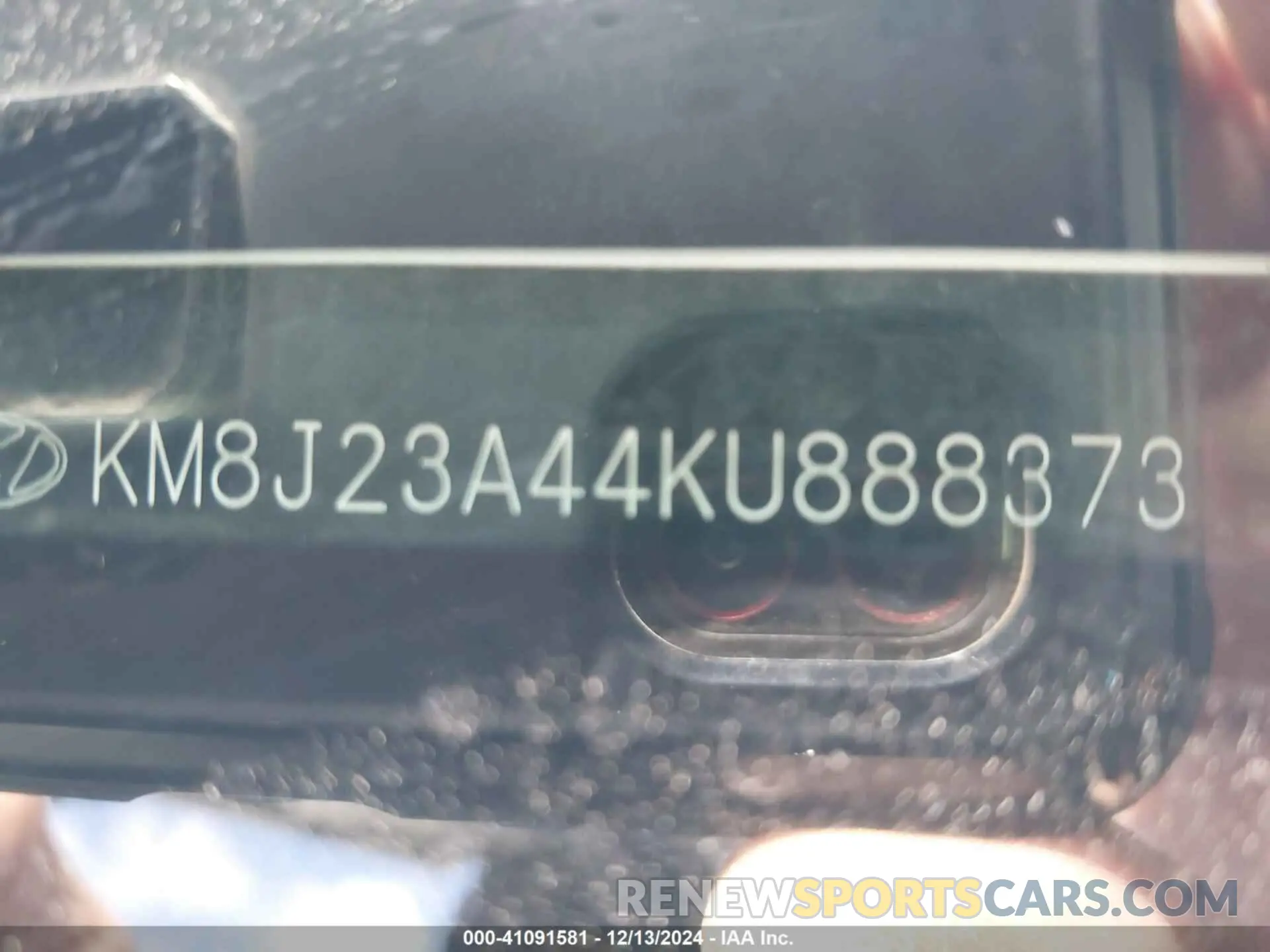 9 Photograph of a damaged car KM8J23A44KU888373 HYUNDAI TUCSON 2019