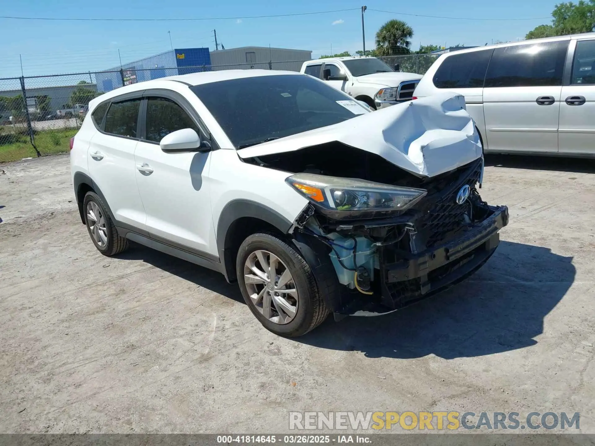 1 Photograph of a damaged car KM8J23A44KU962634 HYUNDAI TUCSON 2019