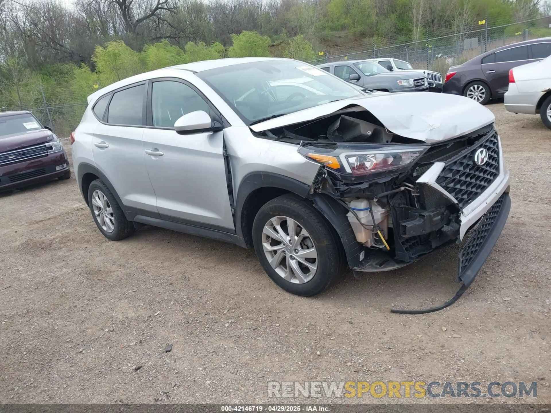 1 Photograph of a damaged car KM8J23A45KU936379 HYUNDAI TUCSON 2019
