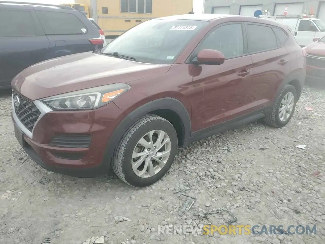 1 Photograph of a damaged car KM8J23A46KU913984 HYUNDAI TUCSON 2019