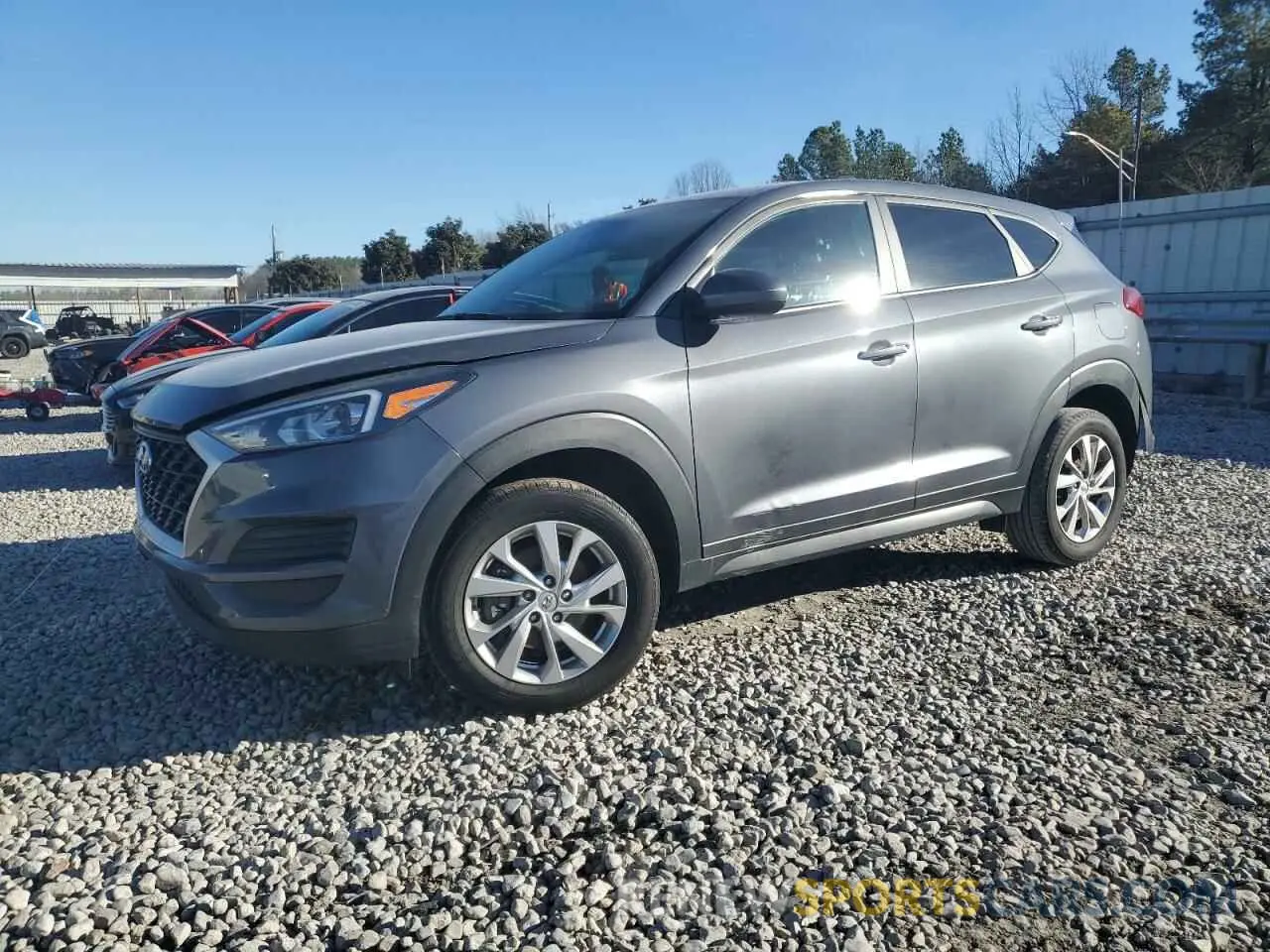 1 Photograph of a damaged car KM8J23A48KU071407 HYUNDAI TUCSON 2019