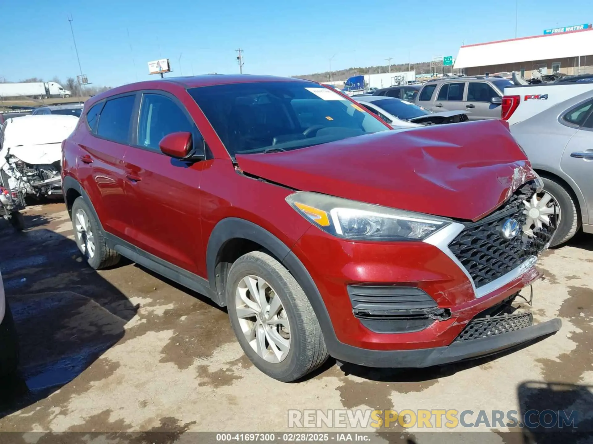 1 Photograph of a damaged car KM8J23A48KU924615 HYUNDAI TUCSON 2019