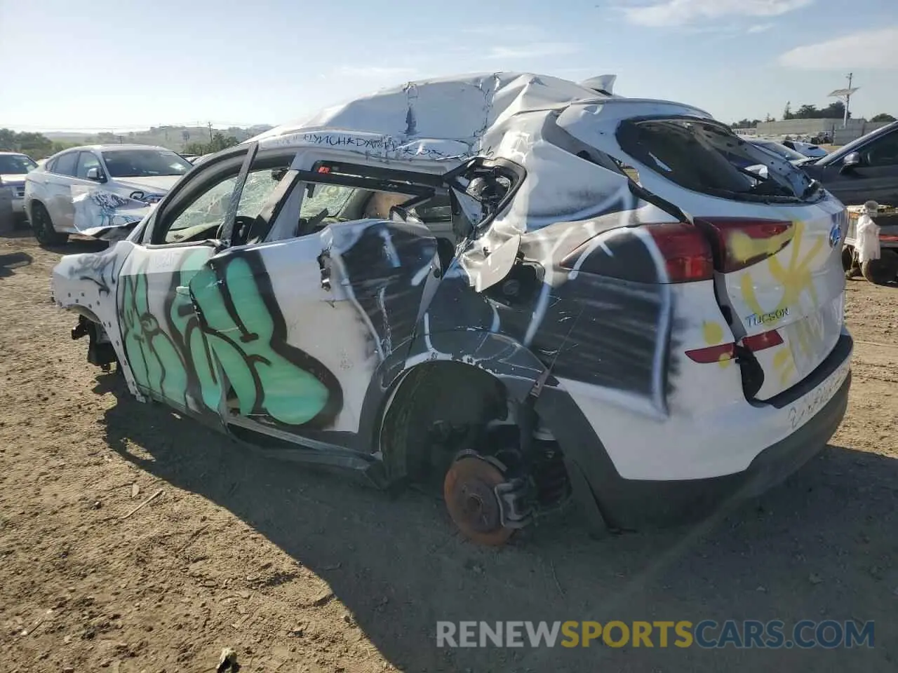 2 Photograph of a damaged car KM8J23A49KU935171 HYUNDAI TUCSON 2019