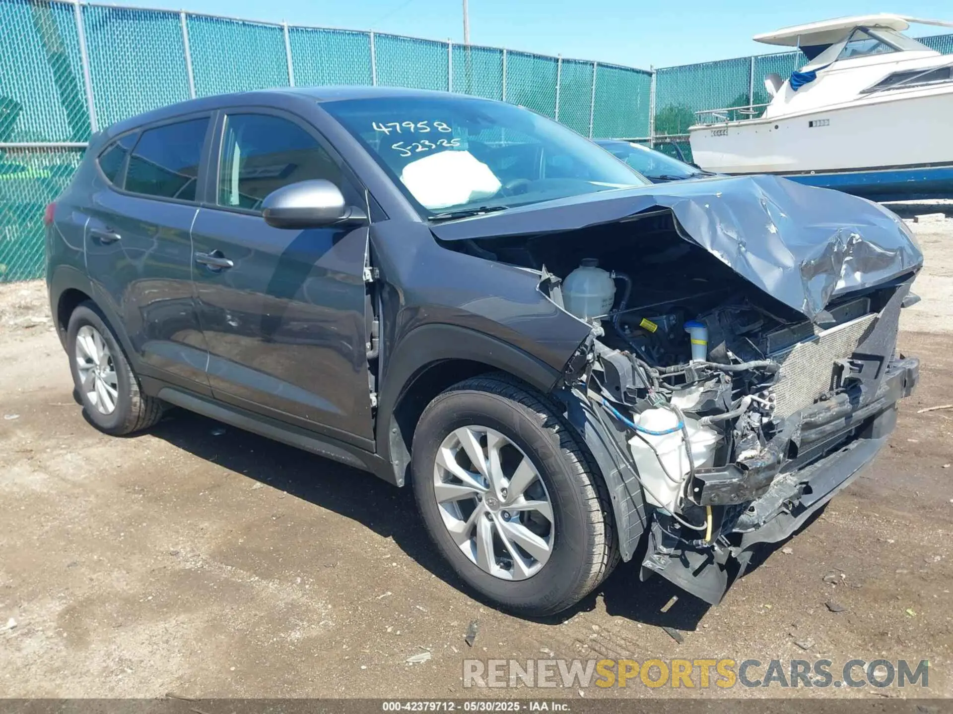 1 Photograph of a damaged car KM8J2CA41KU908868 HYUNDAI TUCSON 2019