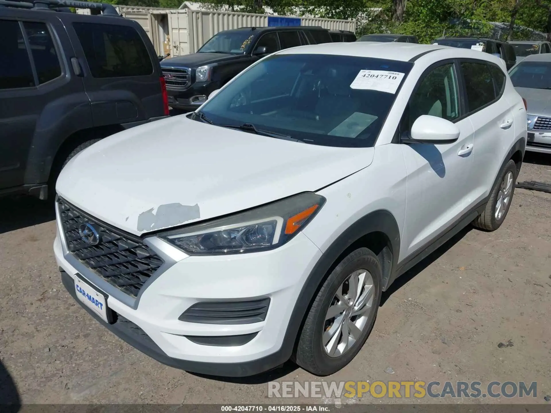 2 Photograph of a damaged car KM8J2CA41KU909597 HYUNDAI TUCSON 2019