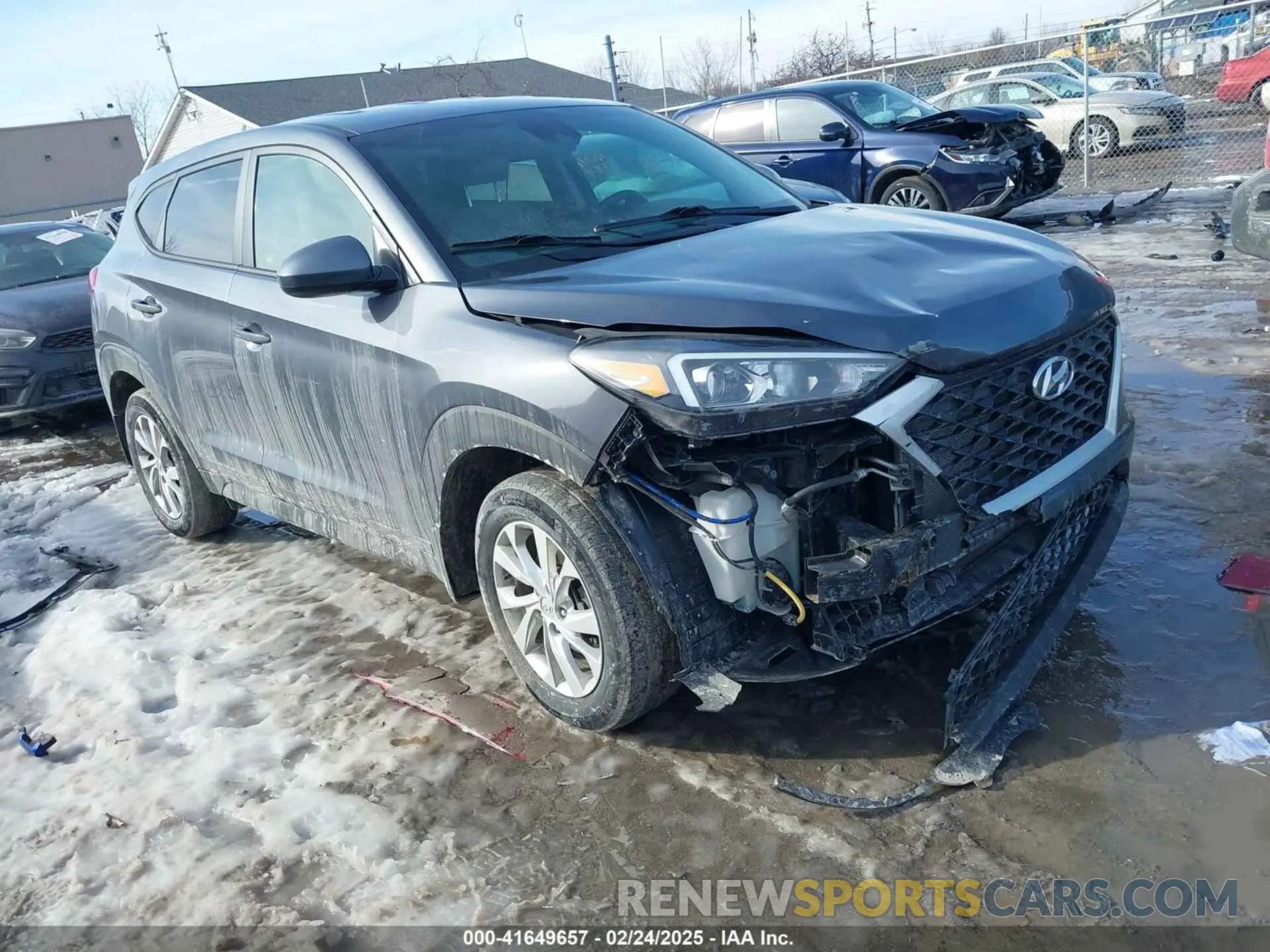 1 Photograph of a damaged car KM8J2CA42KU053551 HYUNDAI TUCSON 2019