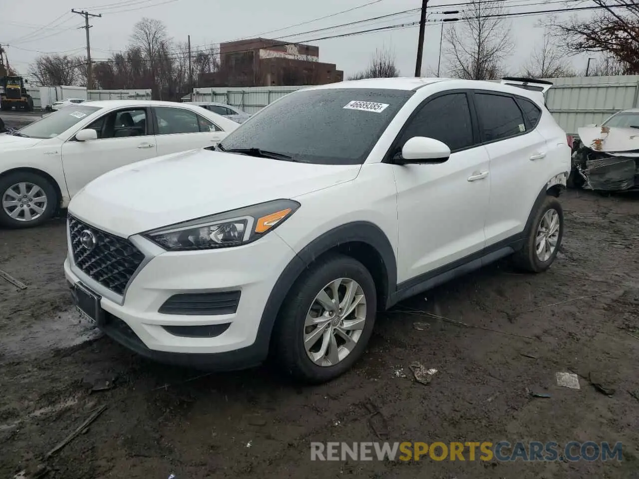 1 Photograph of a damaged car KM8J2CA42KU918843 HYUNDAI TUCSON 2019