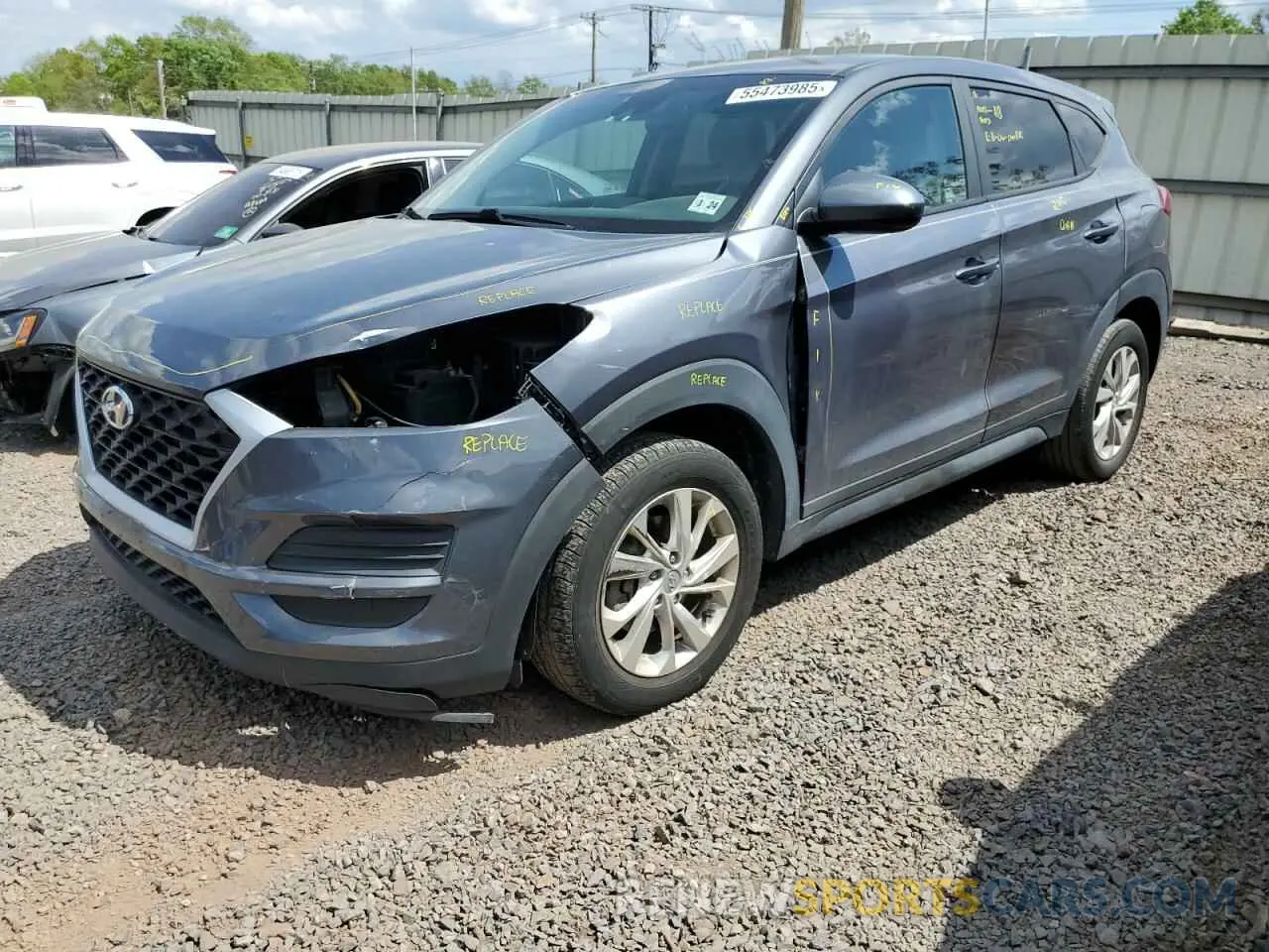 1 Photograph of a damaged car KM8J2CA43KU960387 HYUNDAI TUCSON 2019