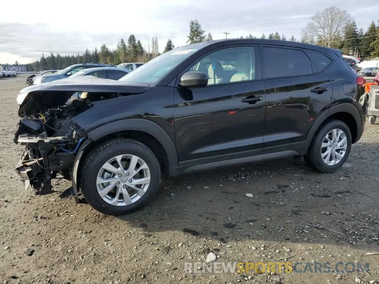 1 Photograph of a damaged car KM8J2CA44KU056788 HYUNDAI TUCSON 2019