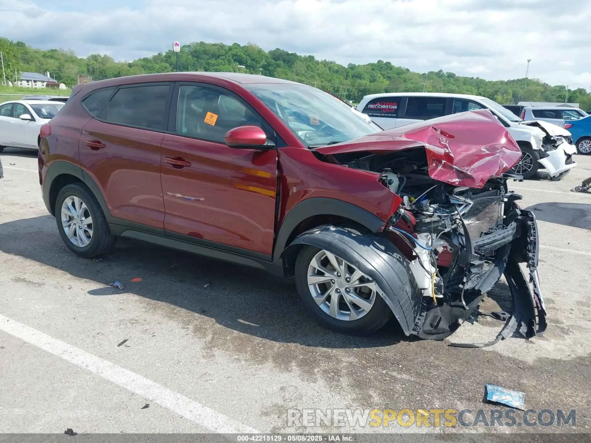 1 Photograph of a damaged car KM8J2CA44KU937152 HYUNDAI TUCSON 2019