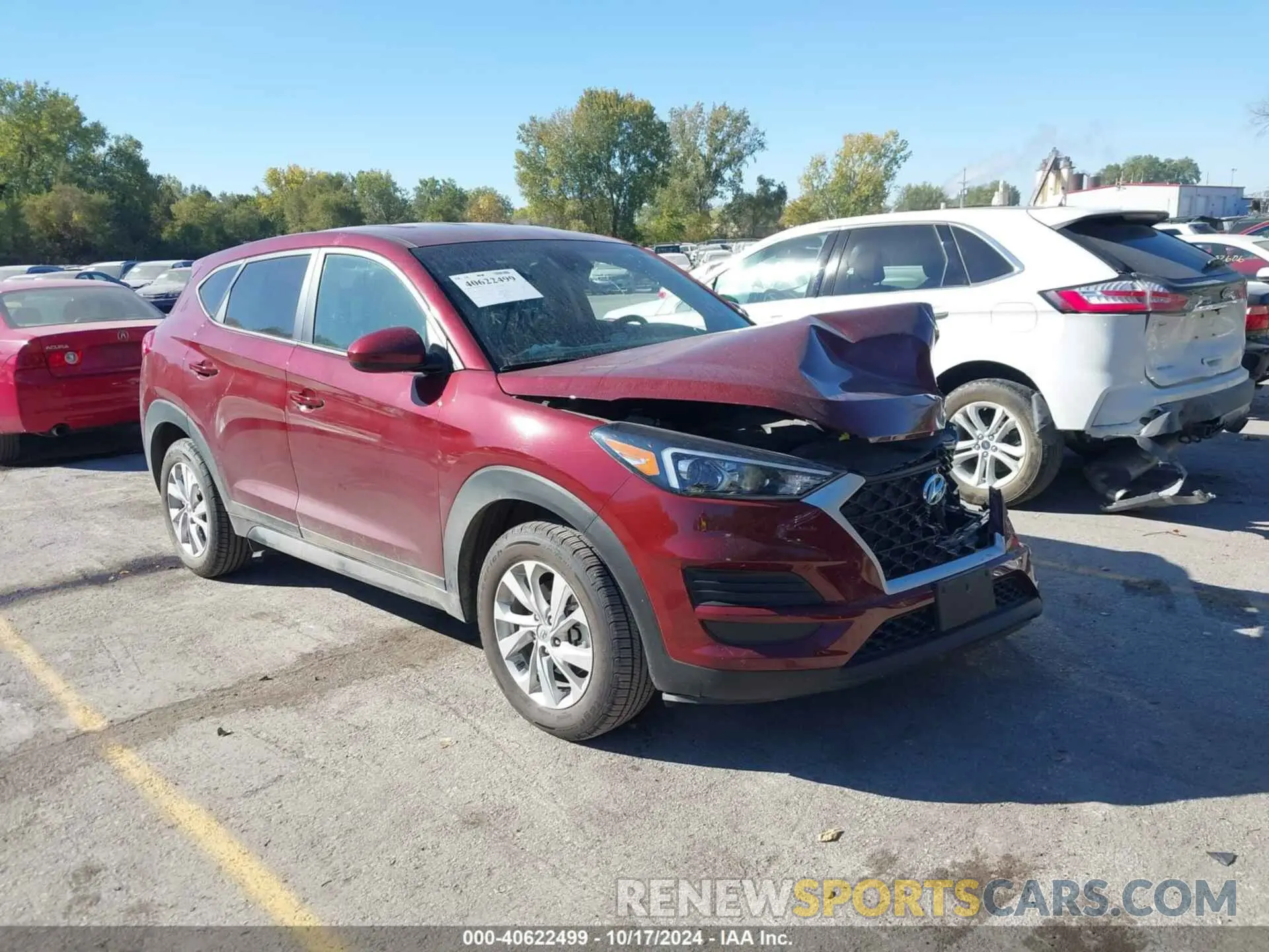 1 Photograph of a damaged car KM8J2CA48KU054607 HYUNDAI TUCSON 2019