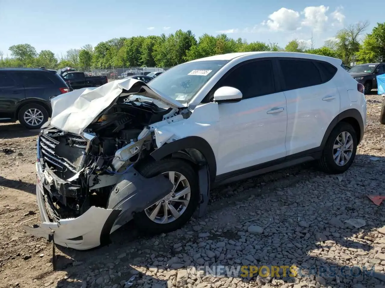 1 Photograph of a damaged car KM8J2CA48KU946016 HYUNDAI TUCSON 2019