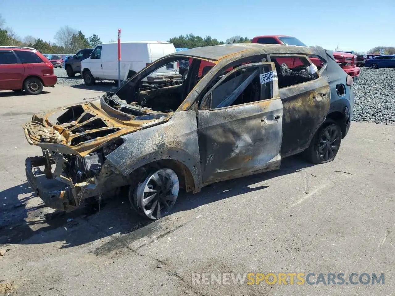 1 Photograph of a damaged car KM8J2CA49KU839735 HYUNDAI TUCSON 2019