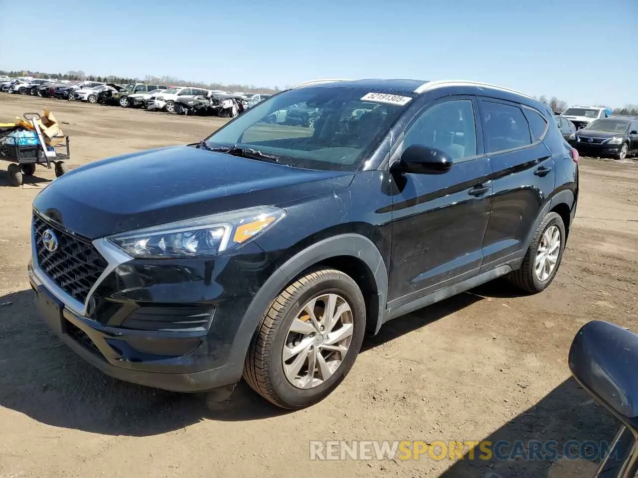 1 Photograph of a damaged car KM8J33A43KU888877 HYUNDAI TUCSON 2019