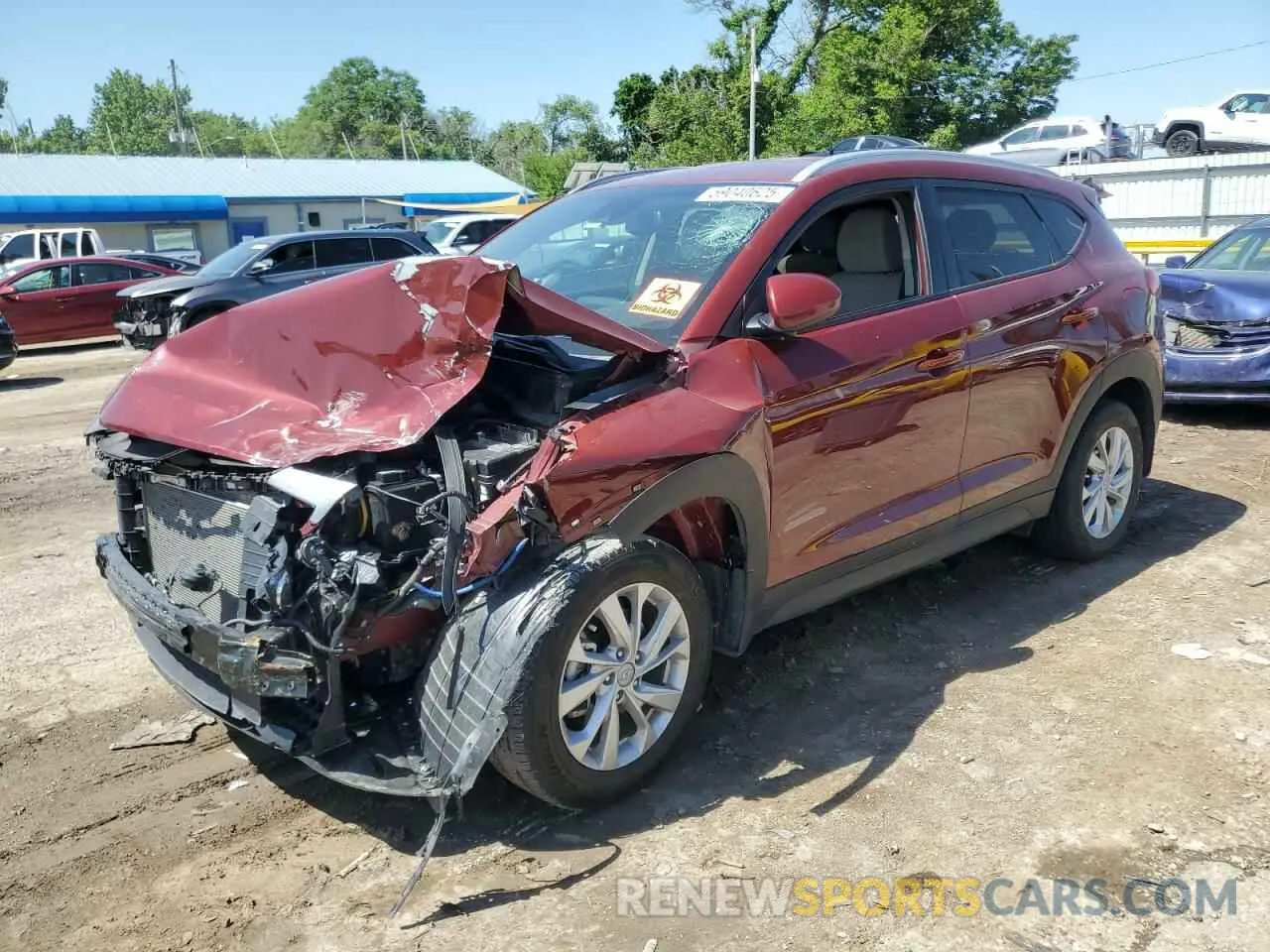 1 Photograph of a damaged car KM8J33A43KU970169 HYUNDAI TUCSON 2019