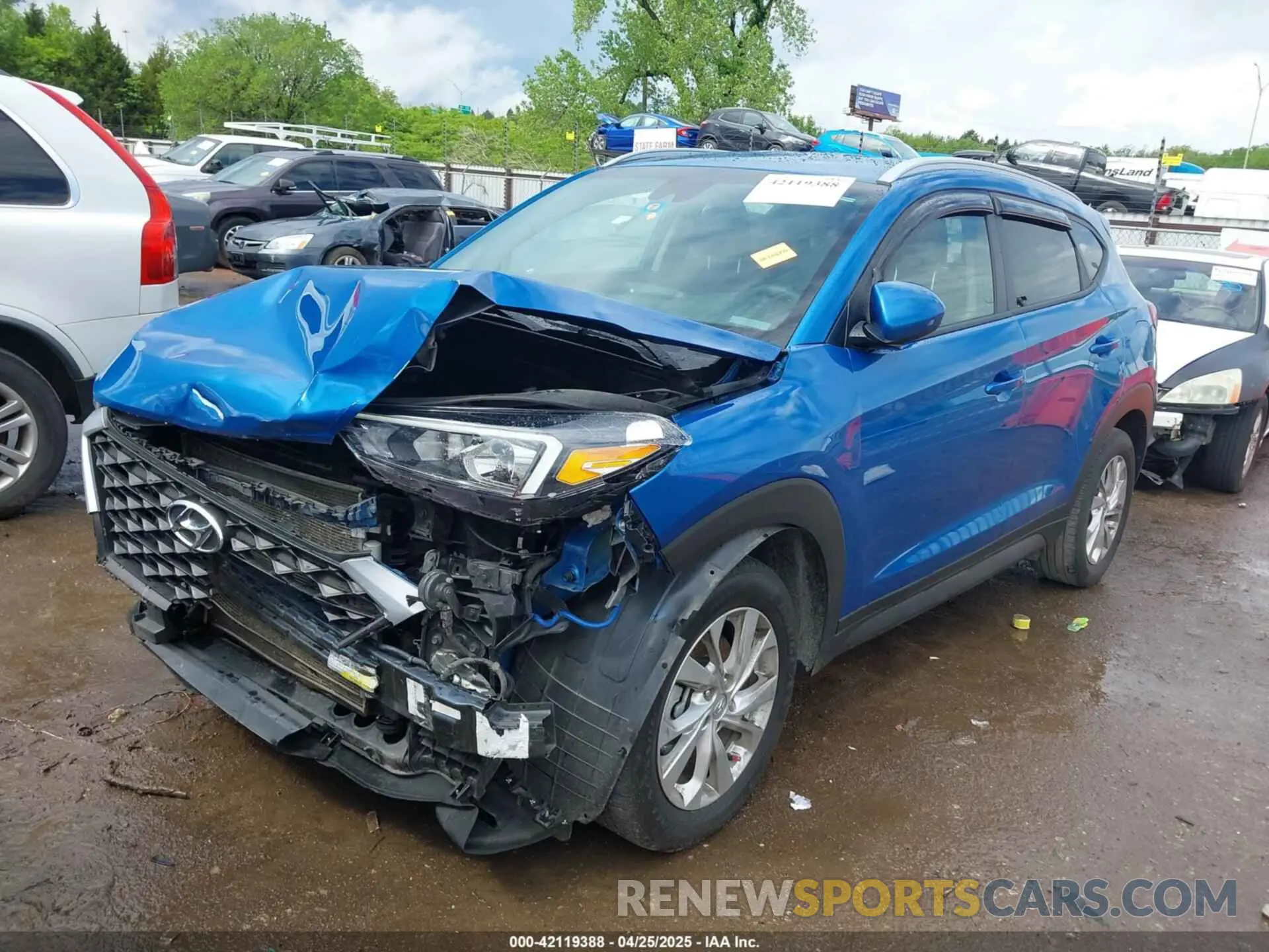 2 Photograph of a damaged car KM8J33A46KU025569 HYUNDAI TUCSON 2019