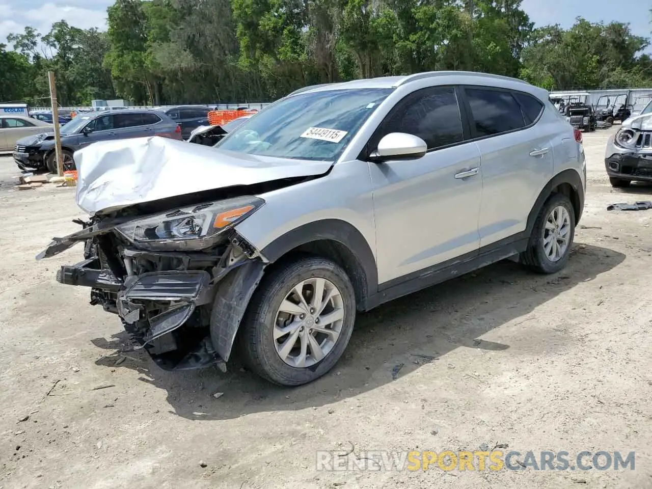 1 Photograph of a damaged car KM8J33A46KU848101 HYUNDAI TUCSON 2019