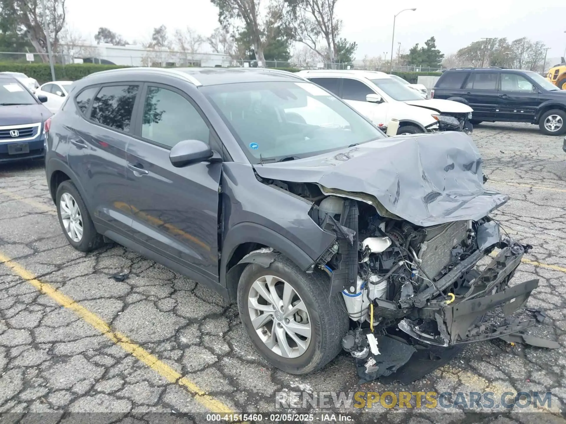 1 Photograph of a damaged car KM8J33A49KU071977 HYUNDAI TUCSON 2019