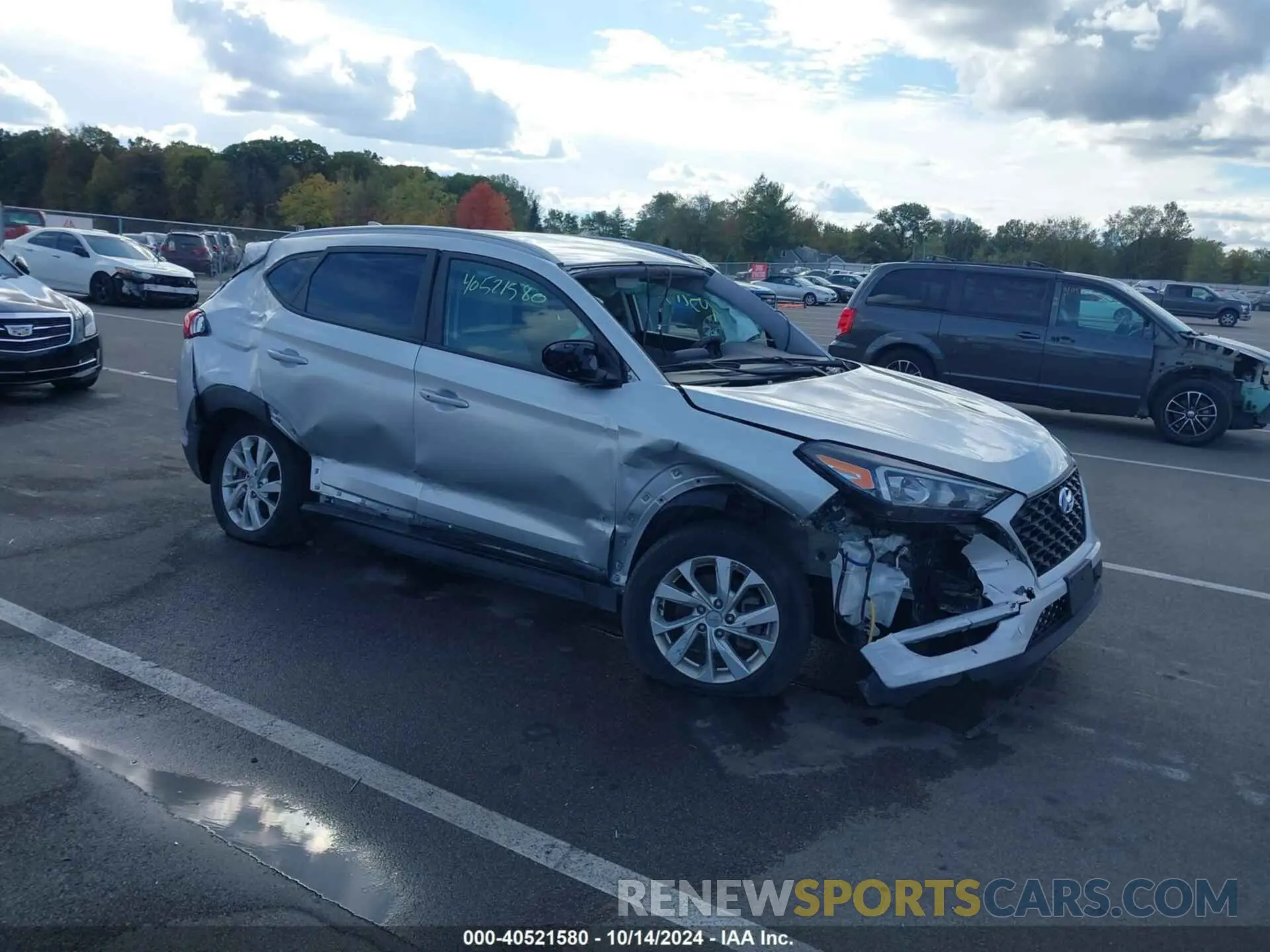 1 Photograph of a damaged car KM8J33A49KU998607 HYUNDAI TUCSON 2019