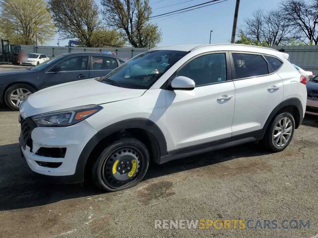 1 Photograph of a damaged car KM8J33A4XKU956155 HYUNDAI TUCSON 2019