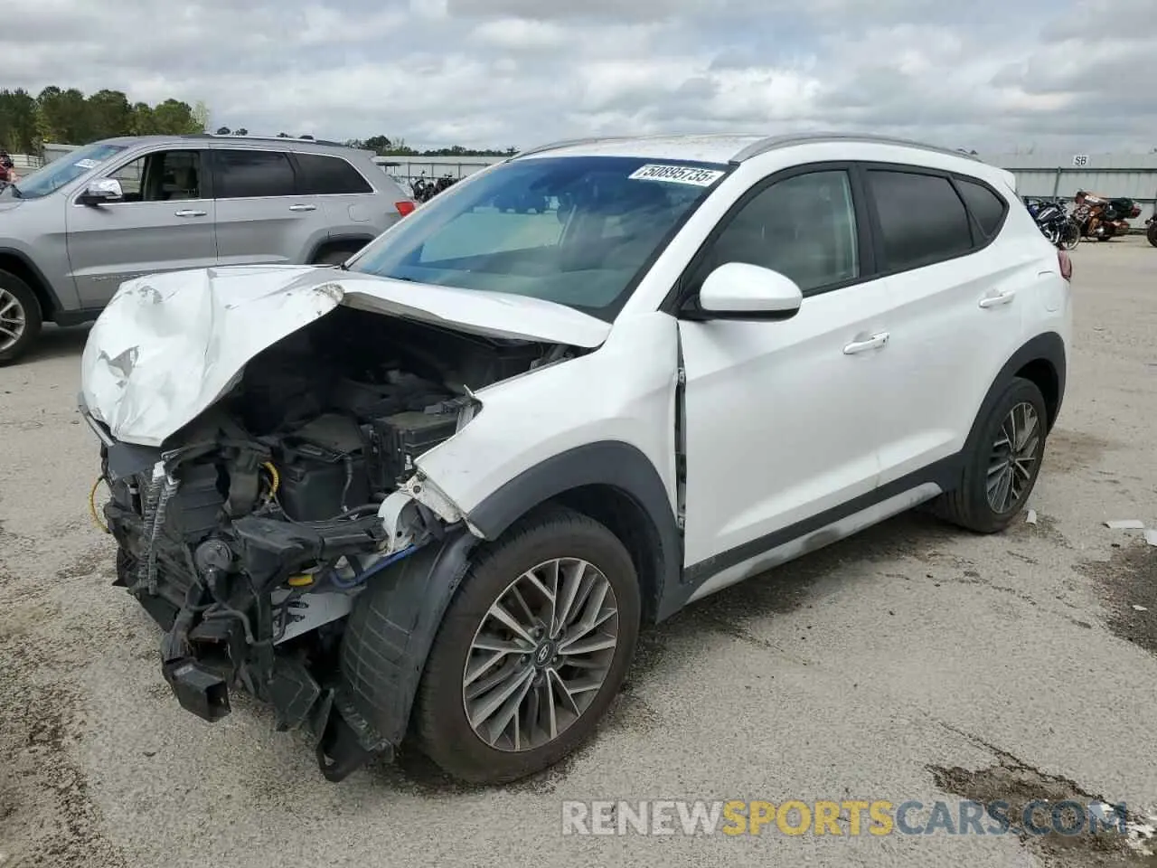 1 Photograph of a damaged car KM8J33AL0KU050149 HYUNDAI TUCSON 2019