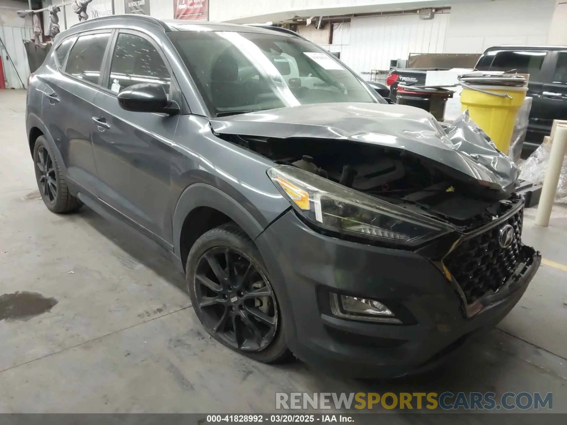 1 Photograph of a damaged car KM8J33AL0KU973425 HYUNDAI TUCSON 2019