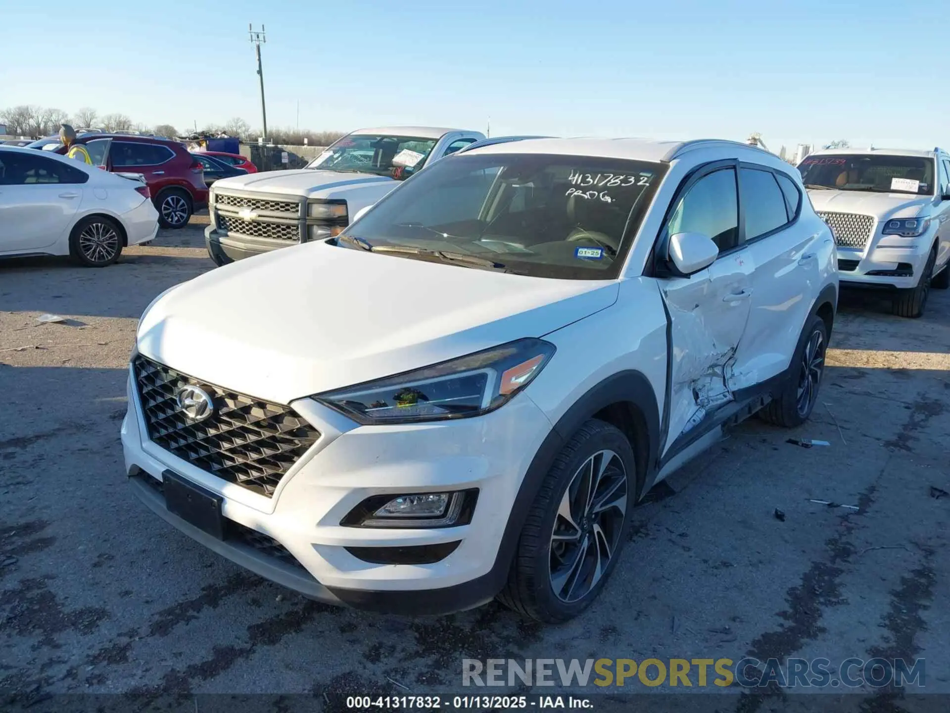 2 Photograph of a damaged car KM8J33AL1KU838499 HYUNDAI TUCSON 2019
