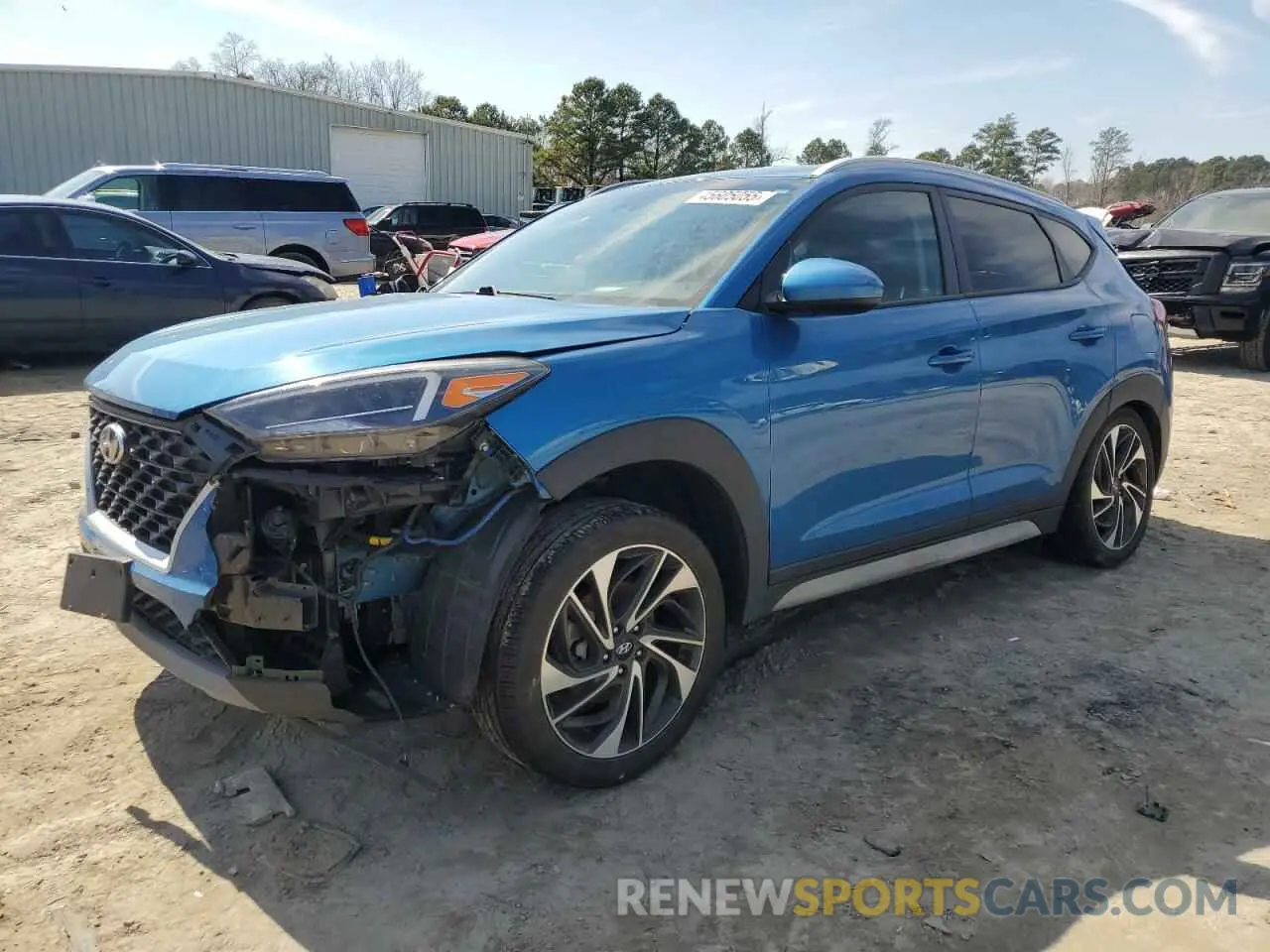 1 Photograph of a damaged car KM8J33AL1KU970713 HYUNDAI TUCSON 2019