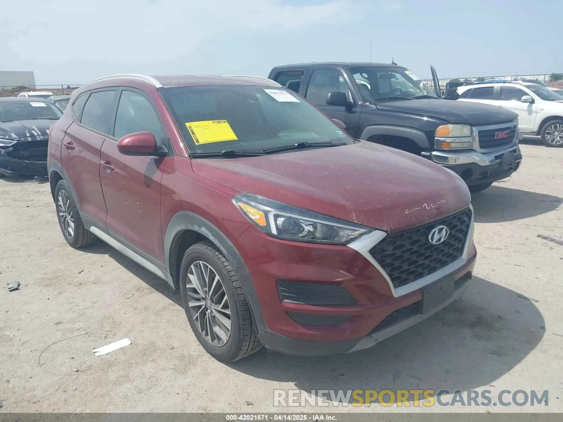 1 Photograph of a damaged car KM8J33AL3KU039436 HYUNDAI TUCSON 2019