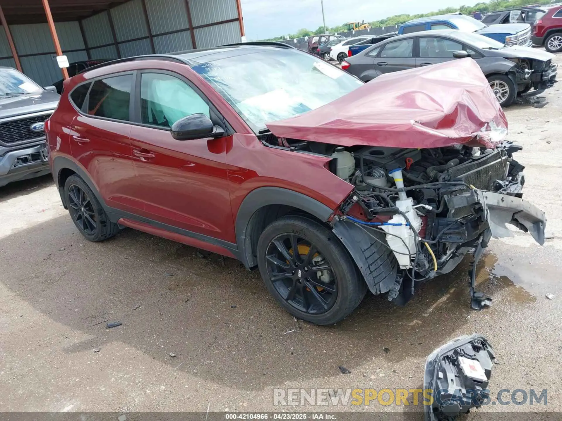 1 Photograph of a damaged car KM8J33AL4KU928830 HYUNDAI TUCSON 2019