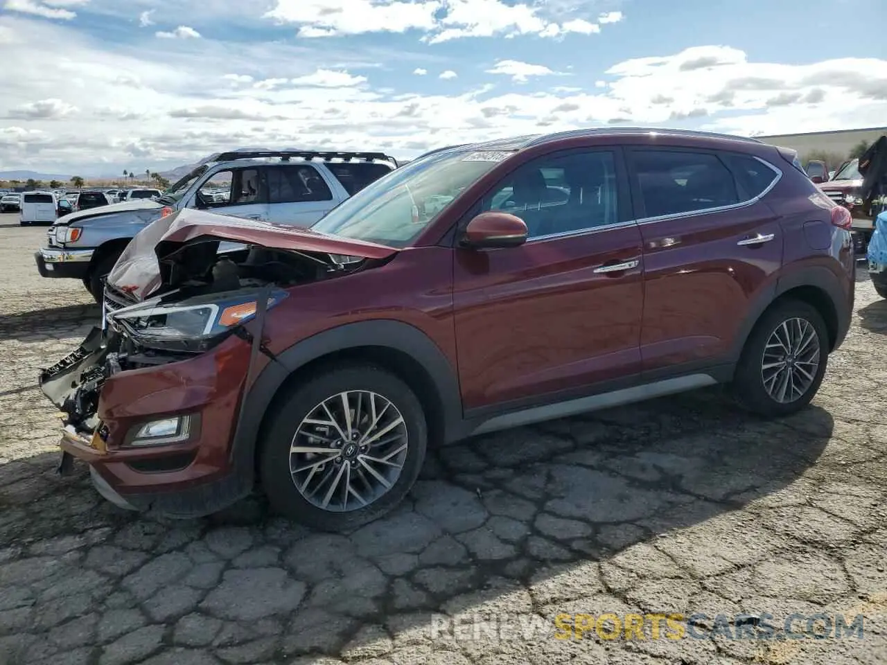 1 Photograph of a damaged car KM8J33AL6KU041875 HYUNDAI TUCSON 2019