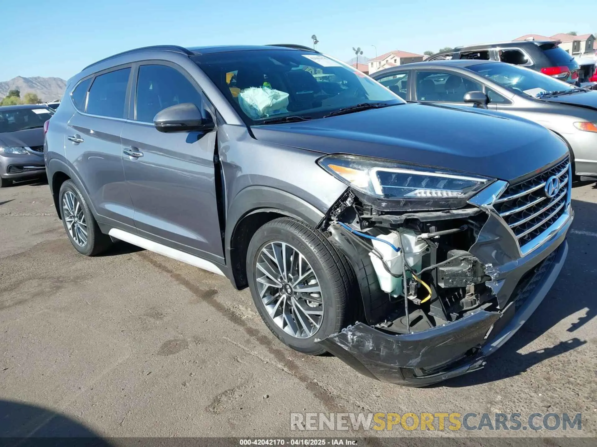 1 Photograph of a damaged car KM8J33AL6KU057820 HYUNDAI TUCSON 2019