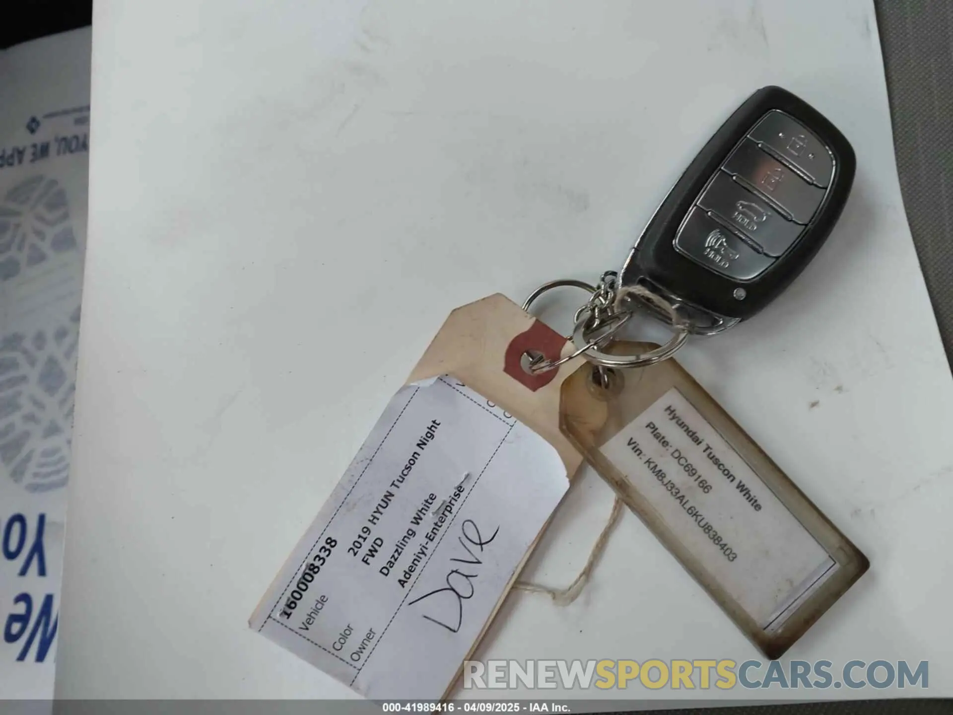 11 Photograph of a damaged car KM8J33AL6KU838403 HYUNDAI TUCSON 2019