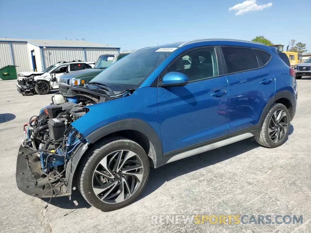 1 Photograph of a damaged car KM8J33AL6KU981447 HYUNDAI TUCSON 2019
